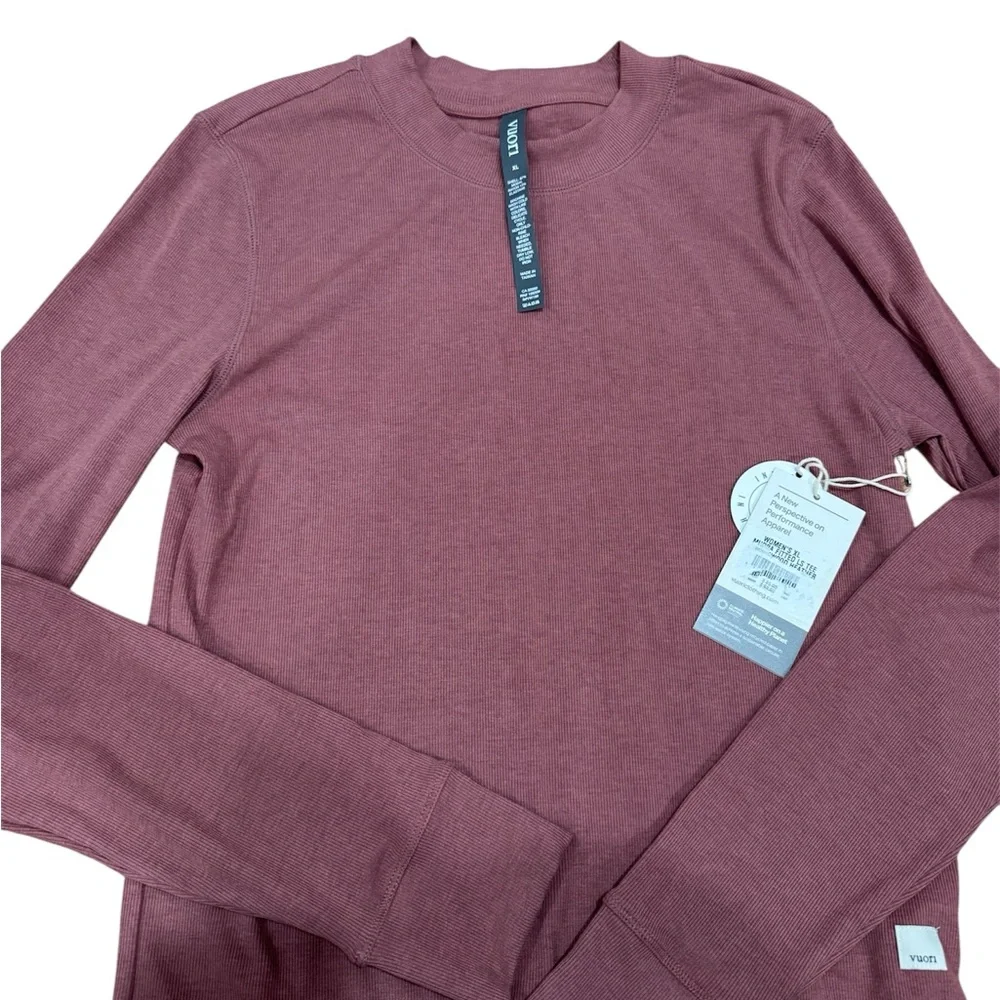 Vuori Long Sleeve Crew Tee in Dusty Plum - Picture 1 of 3
